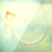 Gouden en Zwarte Schoonheidssalon Raamsticker (Vel 3)