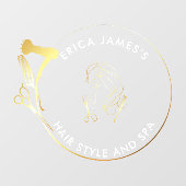 Gouden en Zwarte Schoonheidssalon Raamsticker (Vel)