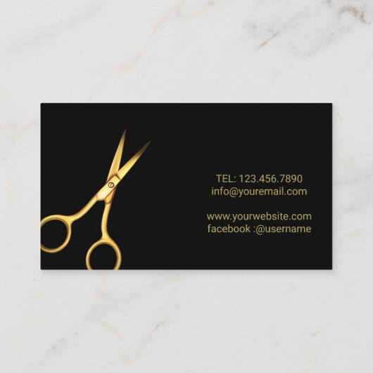 Gouden en zwarte schoonheidssalon visitekaartje (Achterkant)