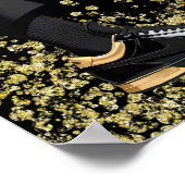 Gouden en Zwarte Sneaker Ball Party Welkomstbord Poster (Hoek)