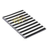 Gouden en zwarte strepen | Notitieboek (Rechterzijde)