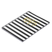 Gouden en zwarte strepen | Notitieboek (Linkerzijde)