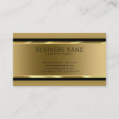 Gouden en zwarte strepen visitekaartje (Achterkant)