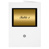 Gouden en Zwarte Tafel Plaatsing Kaart en Menu (Achterkant)