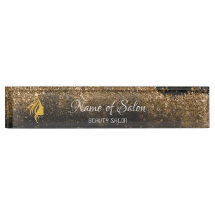 Gouden en zwarte tafel tent sign desk naamplaat naambordje