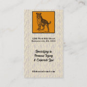 Gouden en zwarte tijgerprint visitekaartje (Achterkant)