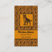 Gouden en zwarte tijgerprint visitekaartje (Voorkant)