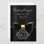 Gouden en zwarte Tuxedo bruiloft uitnodiging (Voorkant / Achterkant)