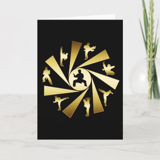 GOUDEN EN ZWARTE VECHTSPORTEN KAART (Voorkant)