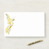 Gouden  engel die over je waakt post-it® notes (Op bureau)