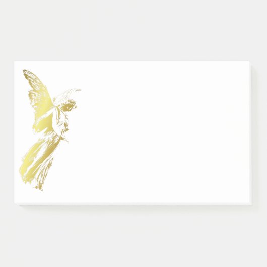Gouden  engel die over je waakt post-it® notes (Voorkant)