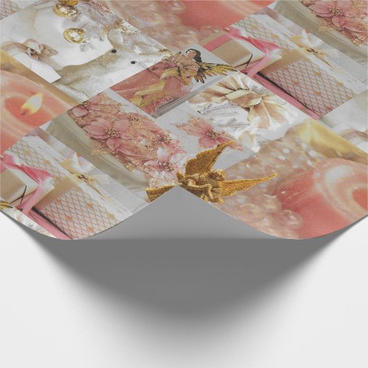 Gouden Engel en Decoraties Inpakpapier (Hoek)