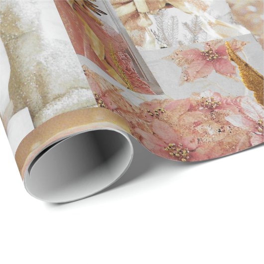 Gouden Engel en Decoraties Inpakpapier (Rol Hoek)