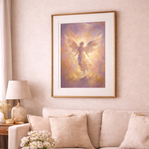 Gouden Engel Ethische Spirituele Muurkunst Poster