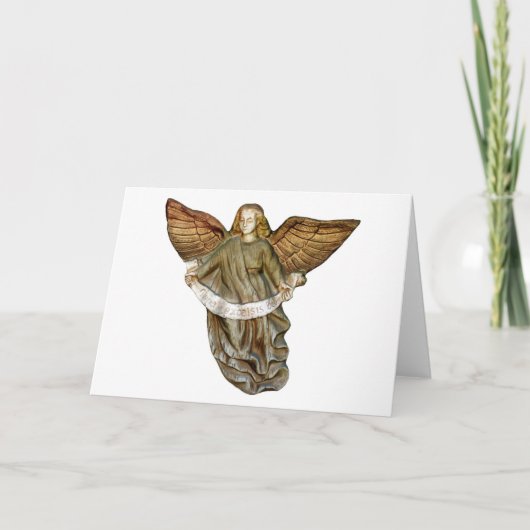Gouden Engel Feestdagen Kaart (Voorkant)