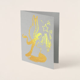 Gouden engel folie kaarten