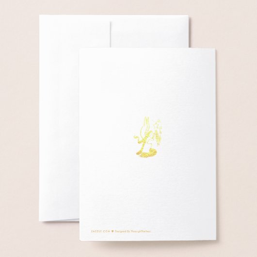 Gouden Engel Folie Kaarten (Met envelop)