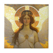 Gouden Engel Geest van de Avond   Tegeltje (Voorkant)