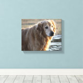 Gouden Engel (Gouden Retriever) Canvas Afdruk (Insitu (Houten vloer))