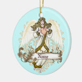 Gouden engel hart ornament (Links)