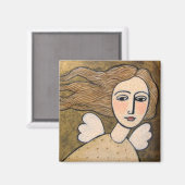 gouden engel magneet (Voorkant / Achterkant)