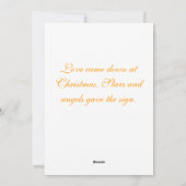 Gouden Engel Met Sterren Wenskaart Feestdagenkaart (Achterkant)