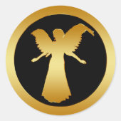 GOUDEN ENGEL RONDE STICKER (Voorkant)