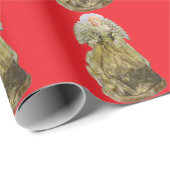 Gouden engel rood inpakpapier (Rol Hoek)