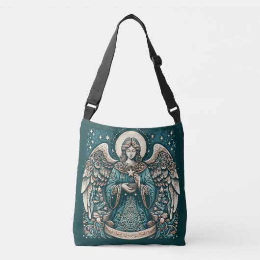 Gouden Engel van Vrede Crossbody Tas (Voorkant)