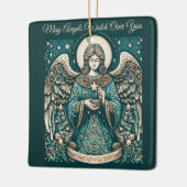 Gouden Engel van Vrede Keramisch Ornament (Links)