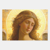 Gouden Engel Zachte Boodschapper van de Liefde  Inpakpapier Vel (Voorkant)