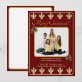 Gouden engelen Kerst foto Feestdagenkaart (Voorkant / Achterkant)