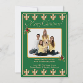 Gouden engelen Kerst foto Feestdagenkaart