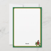 Gouden engelen Kerst foto Feestdagenkaart (Achterkant)