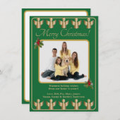Gouden engelen Kerst foto Feestdagenkaart (Voorkant / Achterkant)