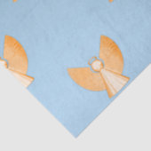 Gouden Engelen Modern Blauw Kerstmis Tissuepapier (Detail)