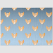 Gouden Engelen Modern Blauw Kerstmis Tissuepapier (Voorkant)