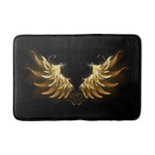 Gouden engelenvleugels op een zwarte achtergrond badmat (Voorkant)