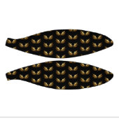 Gouden engelenvleugels op een zwarte achtergrond basketbal (Panelen)