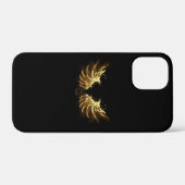 Gouden engelenvleugels op een zwarte achtergrond Case-Mate iPhone case (Achterkant (horizontaal))