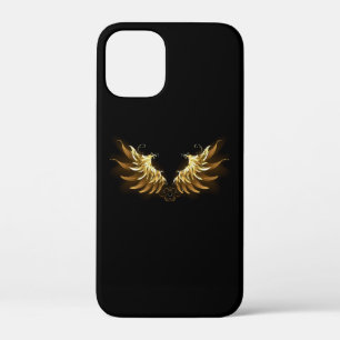 Gouden engelenvleugels op een zwarte achtergrond Case-Mate iPhone case