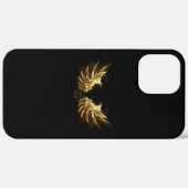 Gouden engelenvleugels op een zwarte achtergrond Case-Mate iPhone case (Achterkant (horizontaal))
