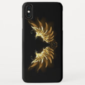 Gouden engelenvleugels op een zwarte achtergrond Case-Mate iPhone case (Achterkant)
