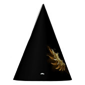 Gouden engelenvleugels op een zwarte achtergrond feesthoedjes (Links)