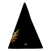 Gouden engelenvleugels op een zwarte achtergrond feesthoedjes (Rechts)