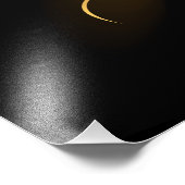 Gouden engelenvleugels op een zwarte achtergrond foto afdruk (Hoek)