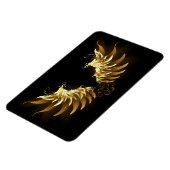Gouden engelenvleugels op een zwarte achtergrond magneet (Linkerzijde)
