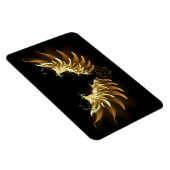 Gouden engelenvleugels op een zwarte achtergrond magneet (Rechterzijde)