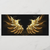 Gouden engelenvleugels op een zwarte achtergrond menu (Voorkant)