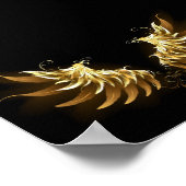 Gouden engelenvleugels op een zwarte achtergrond poster (Hoek)